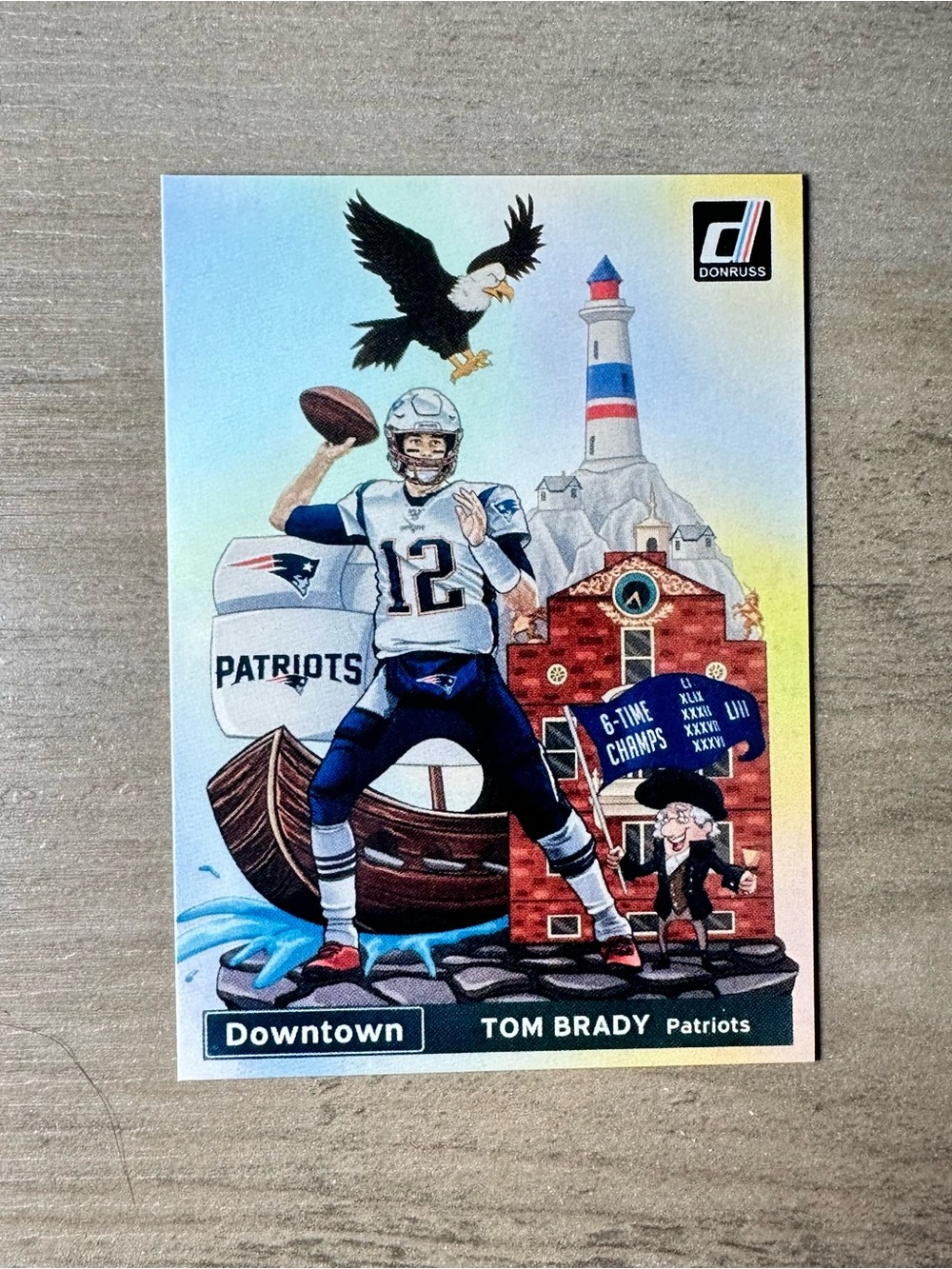 Tom Brady 2020 Downtown #D-TB Novelty Card. New England Patriots.